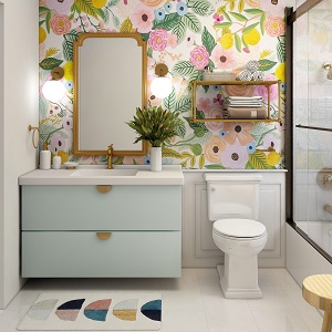 Цветная и яркая ванная комната: как преобразить санузел в Мамоново - mamonovo.mebel54.com | фото
