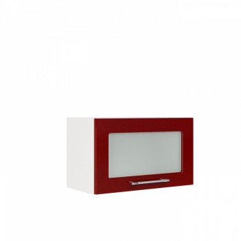 Бруклин ШВГС 600 Шкаф верхний горизонтальный со стеклом (Бетон белый/корпус Белый) в Мамоново - mamonovo.mebel54.com | фото