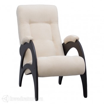 Кресло для отдыха Неаполь Модель 9 без лозы (Венге-эмаль/Ткань Ваниль Verona Vanilla) в Мамоново - mamonovo.mebel54.com | фото