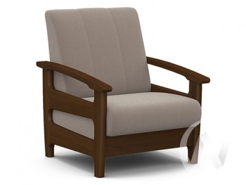 Кресло для отдыха Омега (орех лак/CATANIA COCOA) в Мамоново - mamonovo.mebel54.com | фото