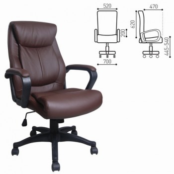 Кресло офисное BRABIX Enter EX-511 (коричневый) в Мамоново - mamonovo.mebel54.com | фото