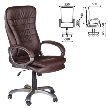 Кресло офисное BRABIX Omega EX-589 (коричневое) в Мамоново - mamonovo.mebel54.com | фото