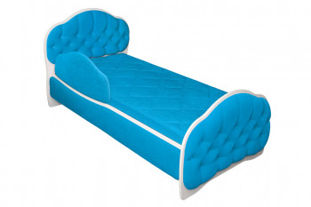 Кровать 170 Гармония 84 Ярко-голубой (мягкий бортик) в Мамоново - mamonovo.mebel54.com | фото