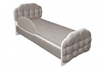 Кровать 190 Атлет Lux 96 Серый (мягкий бортик) в Мамоново - mamonovo.mebel54.com | фото