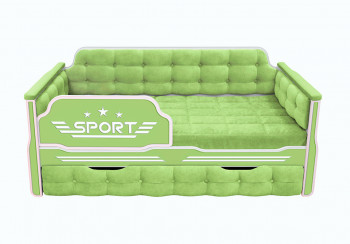 Кровать 190 серии Спорт 1 ящик 81 Фисташка (мягкие боковые накладки) в Мамоново - mamonovo.mebel54.com | фото