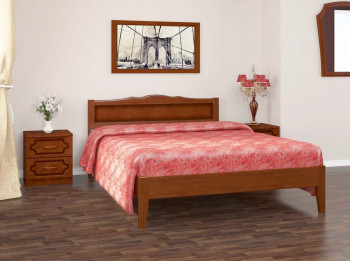 Кровать Карина-7 из массива сосны 1200*2000 Орех в Мамоново - mamonovo.mebel54.com | фото
