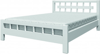 Кровать Натали-5 из массива сосны 1600*2000 Белый античный в Мамоново - mamonovo.mebel54.com | фото