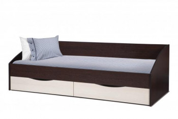 Кровать одинарная "Фея - 3" (симметричная) New (венге / вудлайн кремовый / ДВПО: белый) в Мамоново - mamonovo.mebel54.com | фото