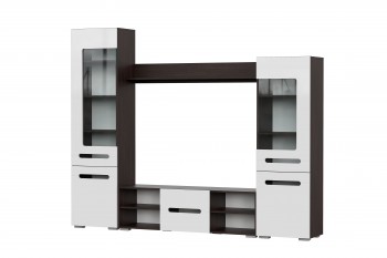 Мебель для гостиной МГС 6 (Исполнение 1/Венге/Белый глянец) в Мамоново - mamonovo.mebel54.com | фото
