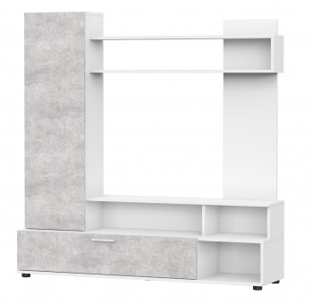 Мебель для гостиной "МГС 9" Белый / Цемент светлый в Мамоново - mamonovo.mebel54.com | фото