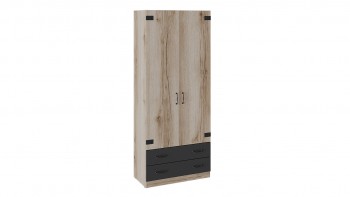 Шкаф для одежды комбинированный «Окланд» (Фон Черный/Дуб Делано) в Мамоново - mamonovo.mebel54.com | фото