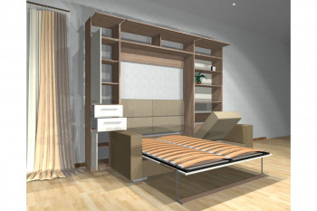 Шкаф-кровать с диваном Каролина в Мамоново - mamonovo.mebel54.com | фото